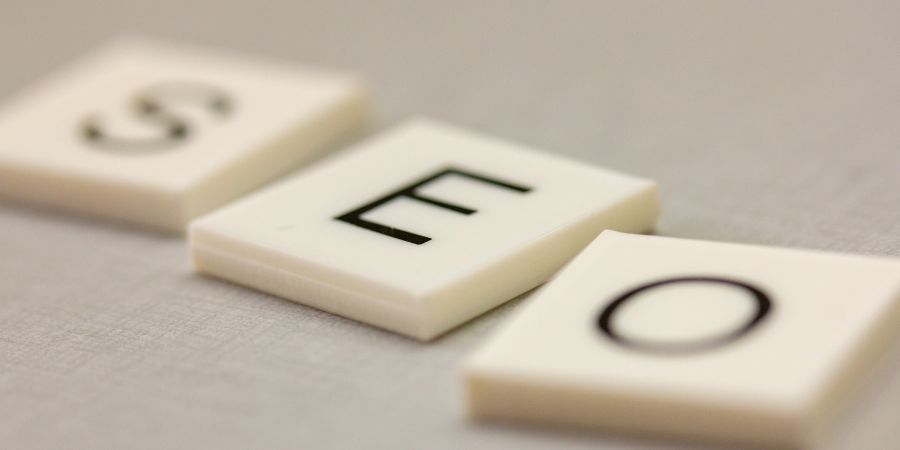 SEO scrabble letter blocks.