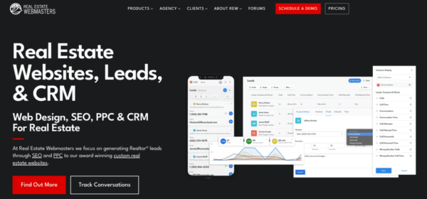 Real Estate Webmasters' website