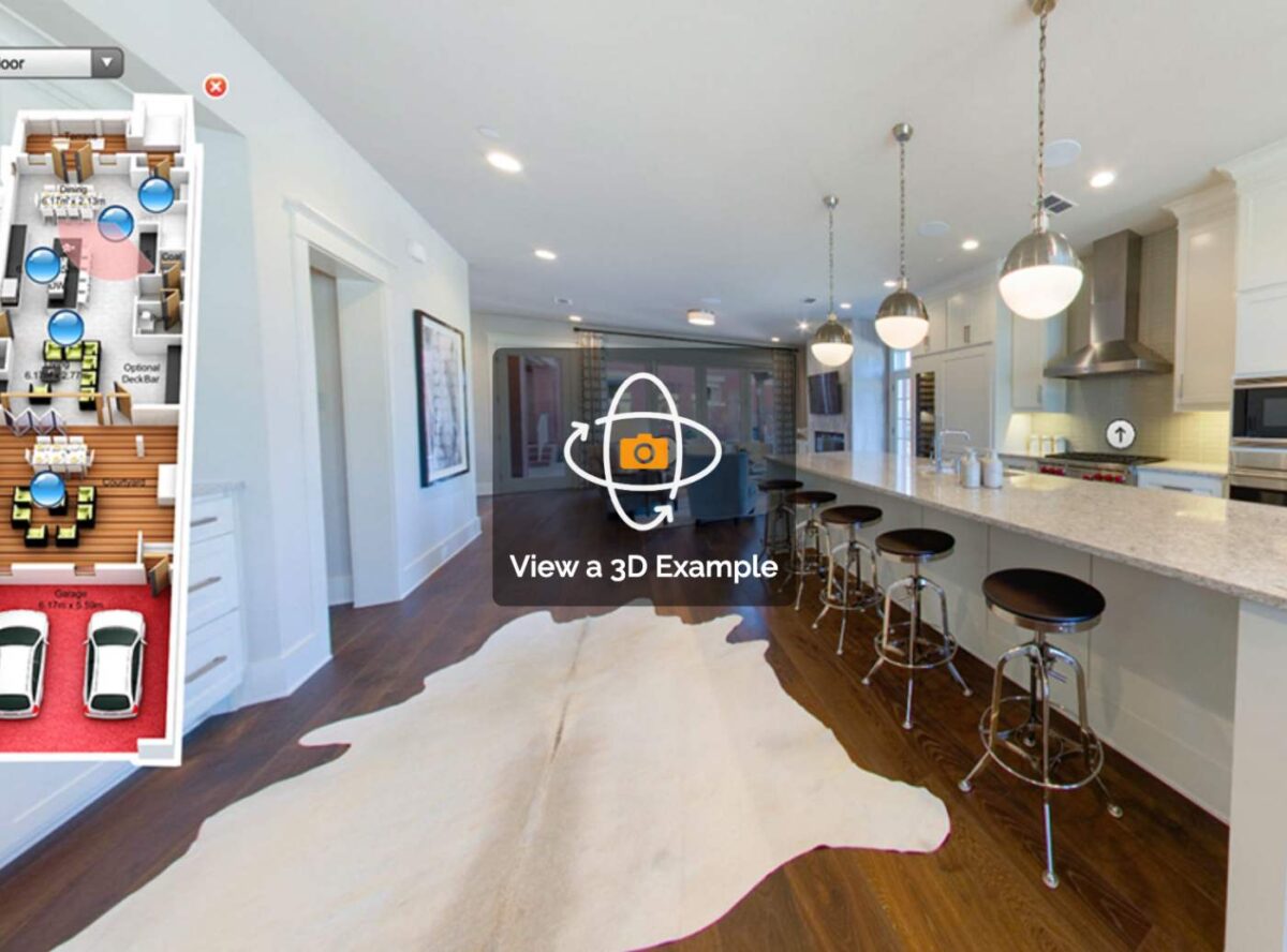 A VPiX virtual tour example with a floor plan on the side.