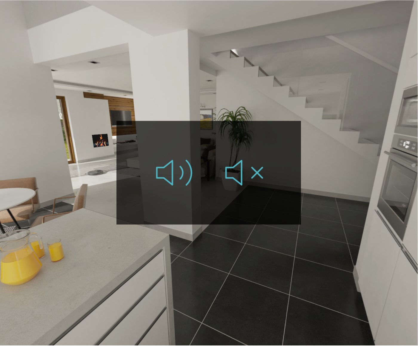 Sample virtual tour with labels.