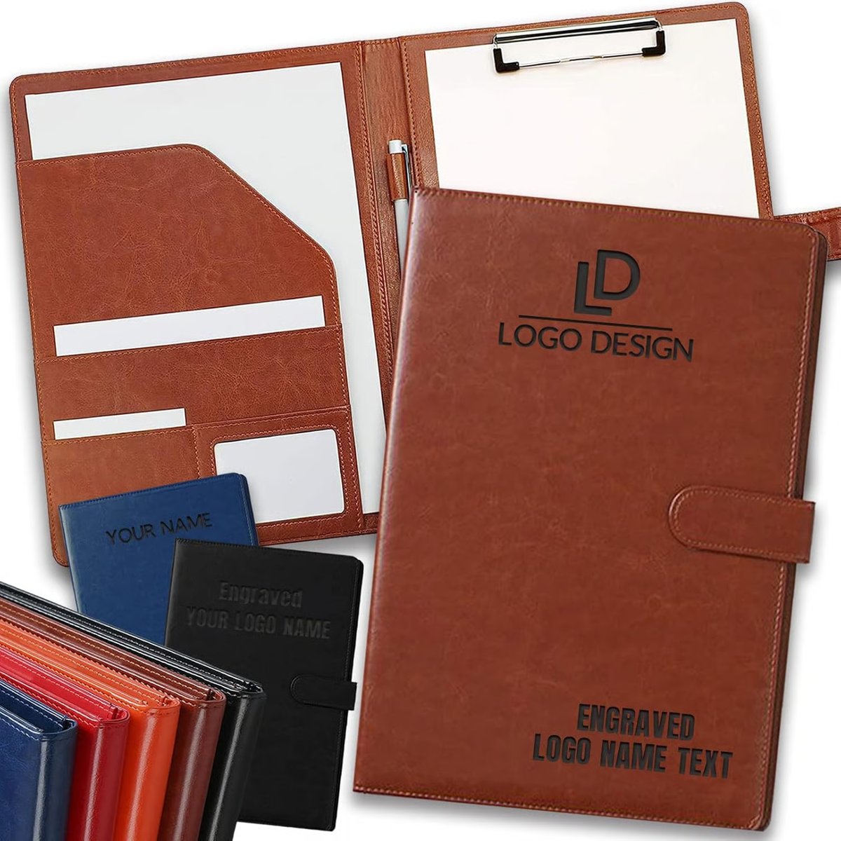 A leather portfolio that’s as polished as their next big deal.