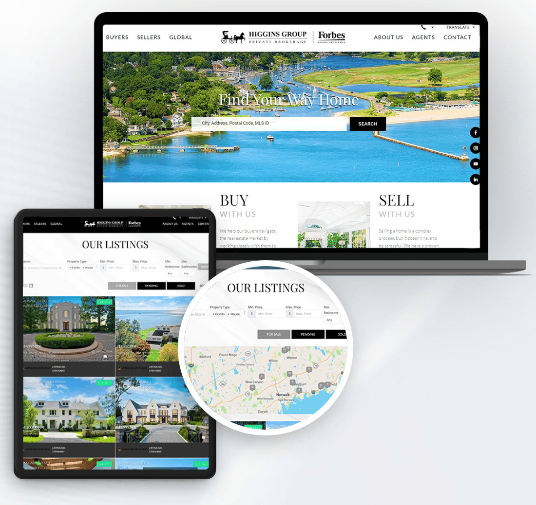 Example of Agent Image's IDX website - Higgins Group
